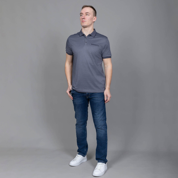 Поло Tony Montana т.синий/белый