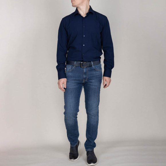 Сорочка Good Manners exstra slim т.синий