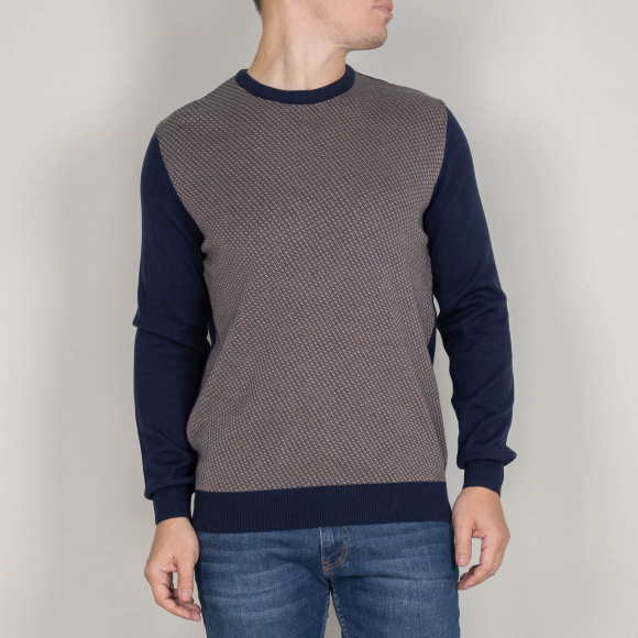 Джемпер Tony Montana син/беж