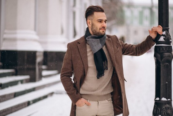 Мужское приталенное пальто: обзор модных фасонов