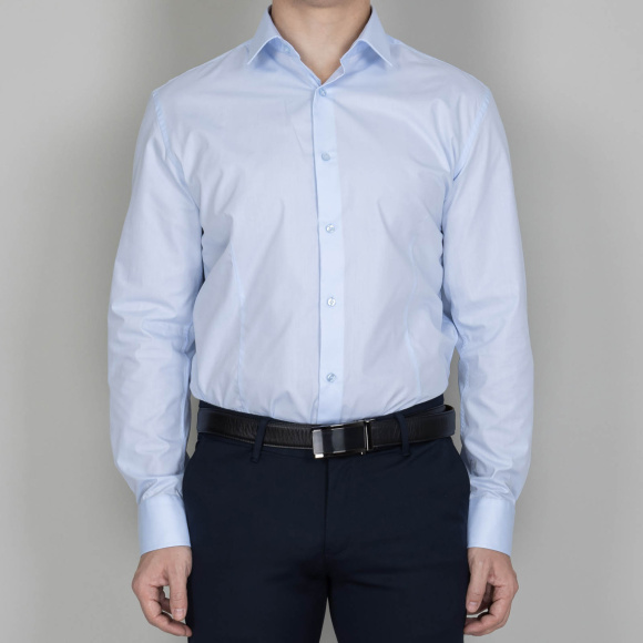 Сорочка Good Manners slim long голубая