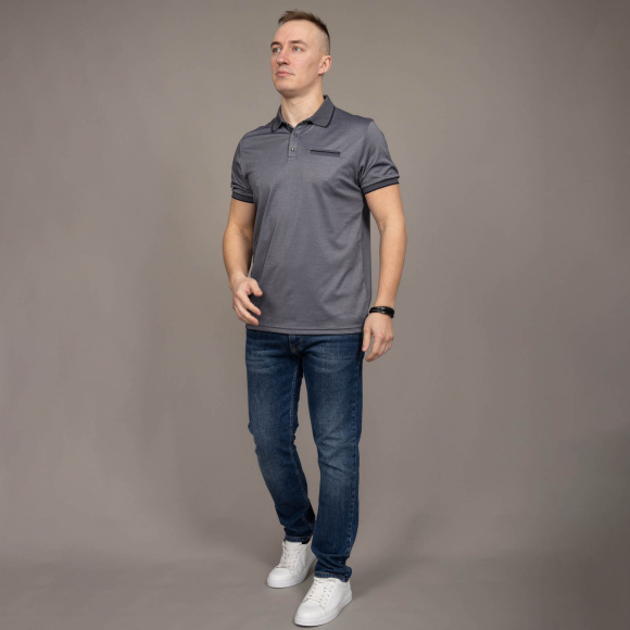 Поло Tony Montana т.синий/белый