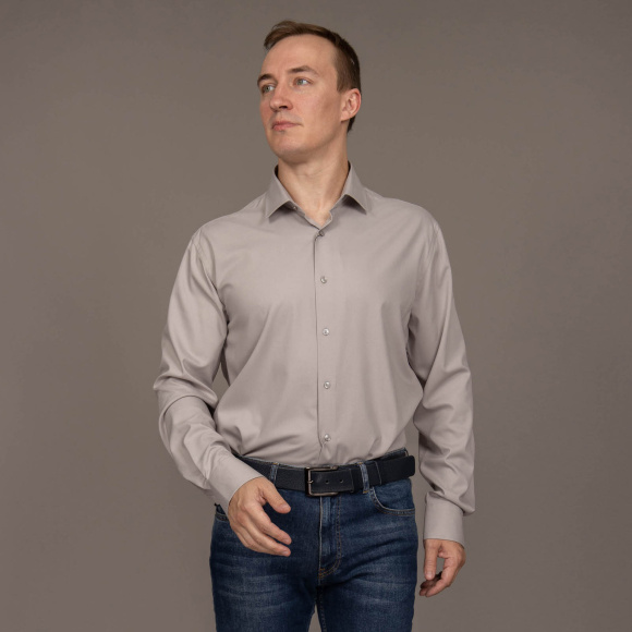 Сорочка Good Manners slim бежевый