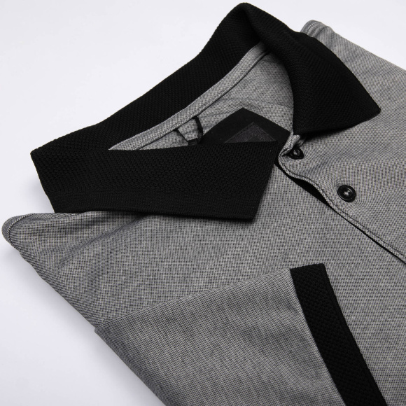 Поло Tony Montana черный/серый