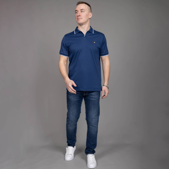 Поло Tony Montana синий