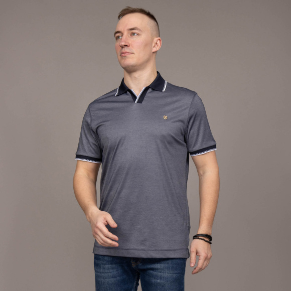 Поло Tony Montana т.синий/белый