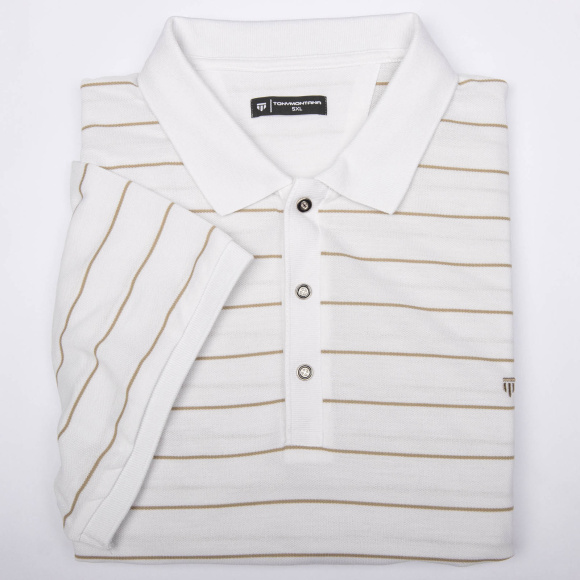 Поло Tony Montana белый/коричневый