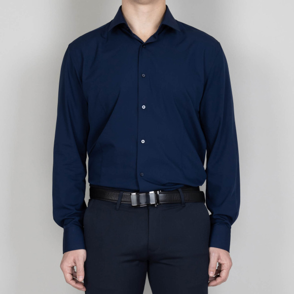 Сорочка Good Manners slim long т.синий