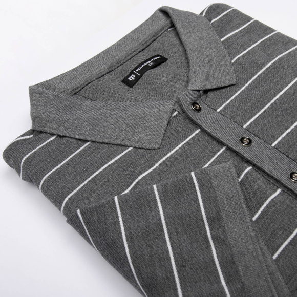 Поло Tony Montana серый/белый