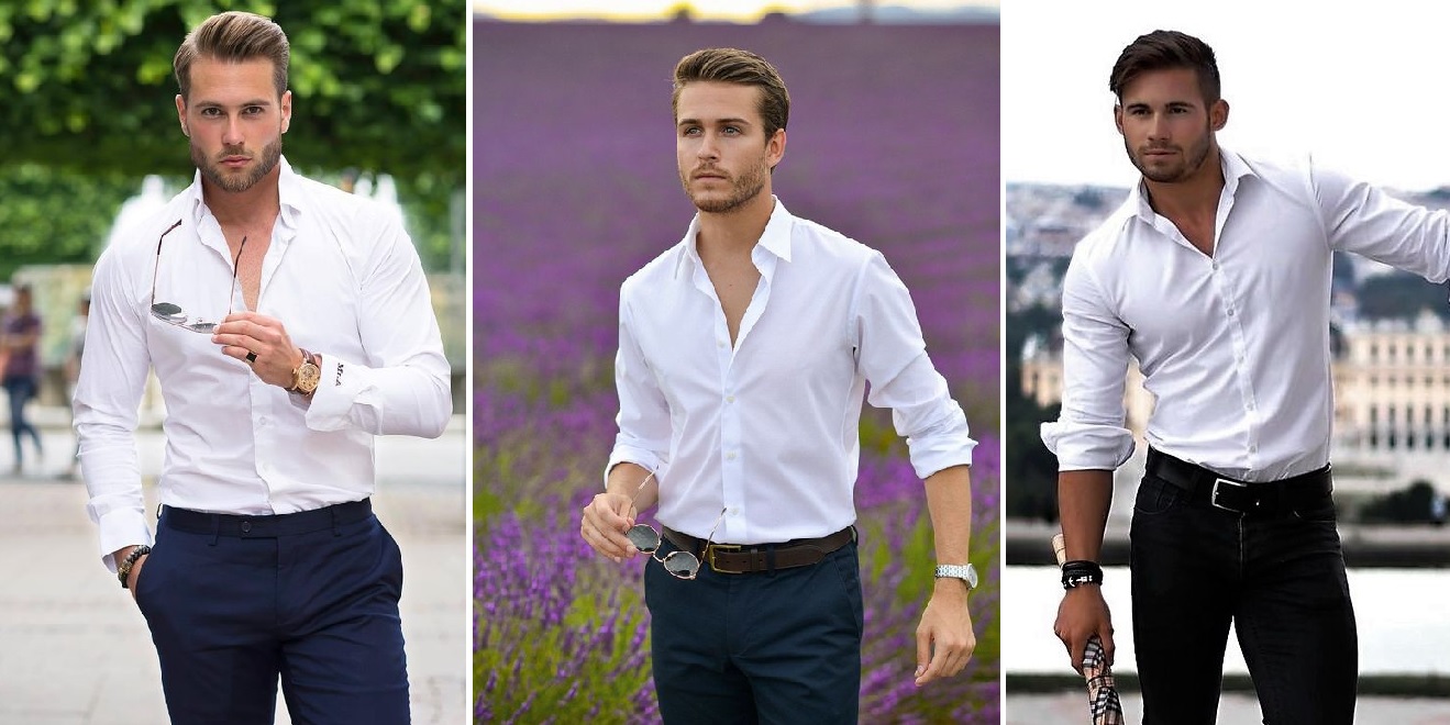 Как носить белую мужскую рубашку правильно – несколько практичных советов и рекомендаций
