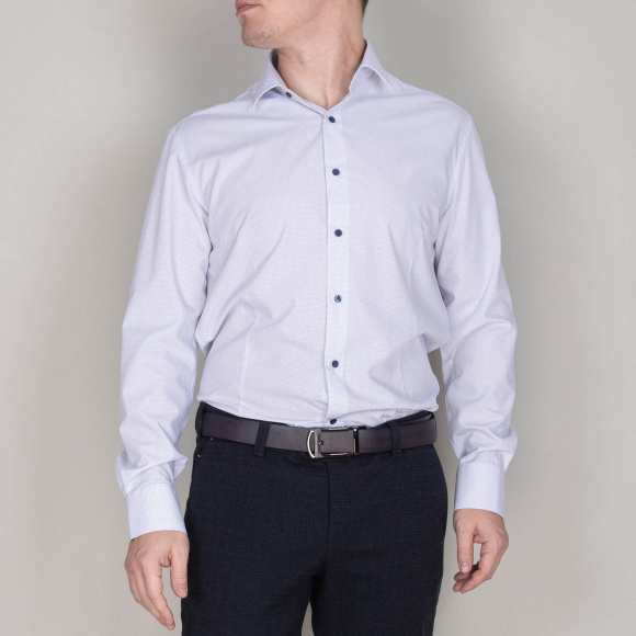 Сорочка Good Manners slim точки белый