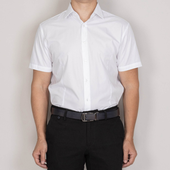 Сорочка к.р. Good Manners slim long белая