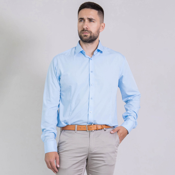 Сорочка Good Manners slim голубая