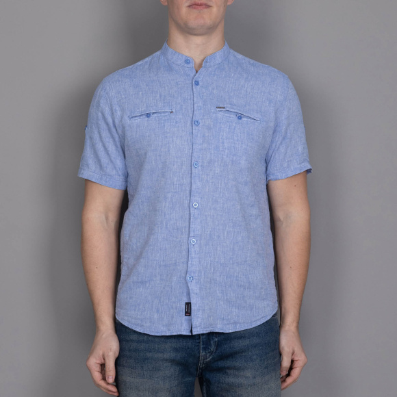 Сорочка к.р. Jean Piere т.голубой