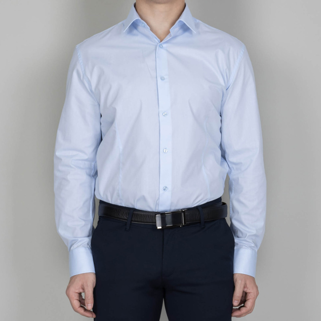 Сорочка Good Manners slim long голубая