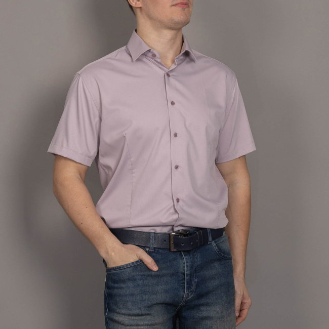 Сорочка к.р. GROSTYLE slim пудра бамбук