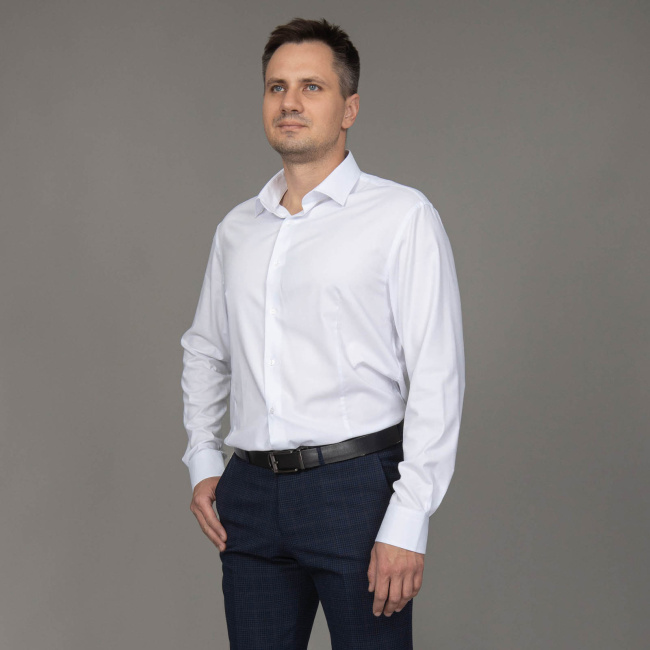 Сорочка Good Manners slim фактура белая