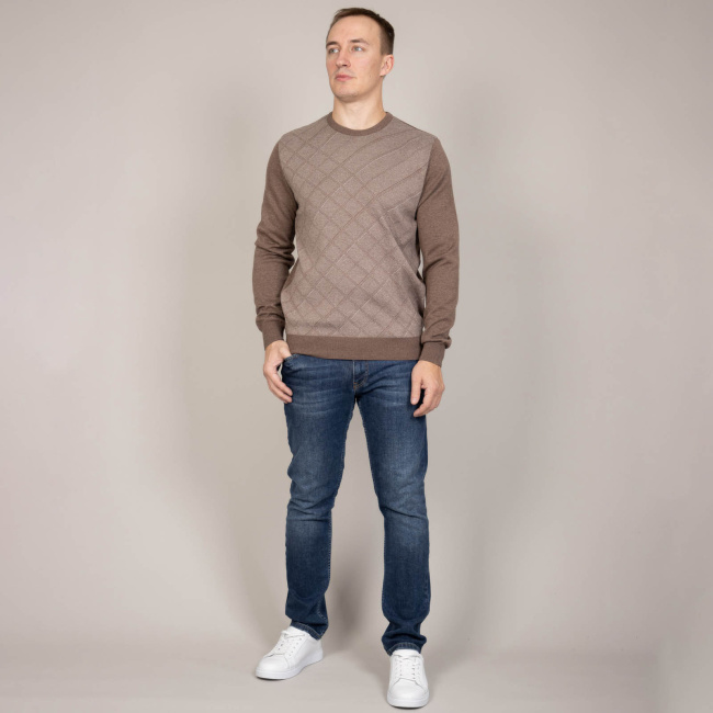 Джемпер Tony Montana коричневый меланж