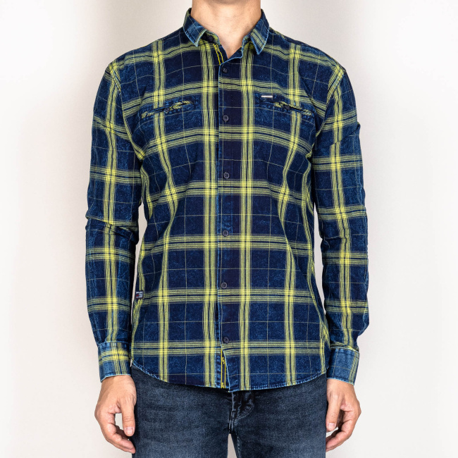 Сорочка Jean Piere синяя/желтая