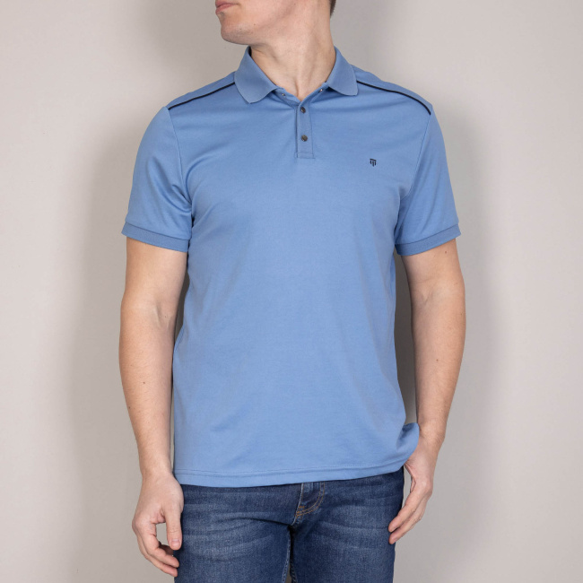 Поло Tony Montana голубой