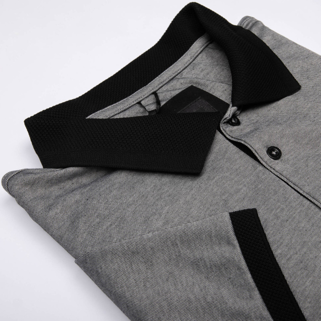 Поло Tony Montana черный/серый