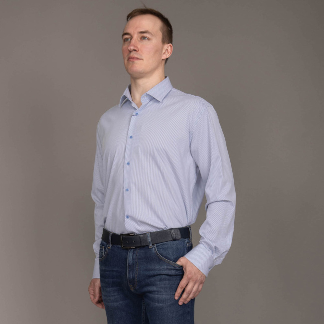 Сорочка Good Manners slim св.голубой