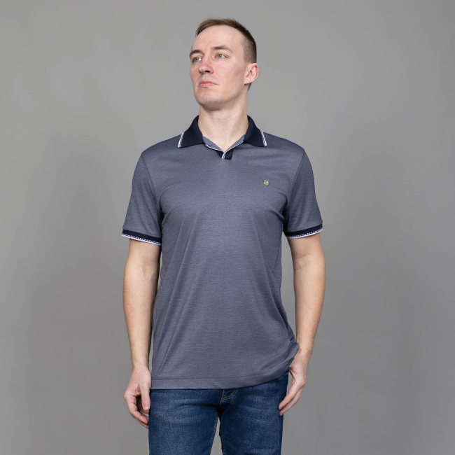 Поло Tony Montana т.синий/белый