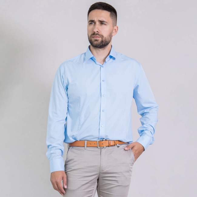 Сорочка Good Manners slim голубая