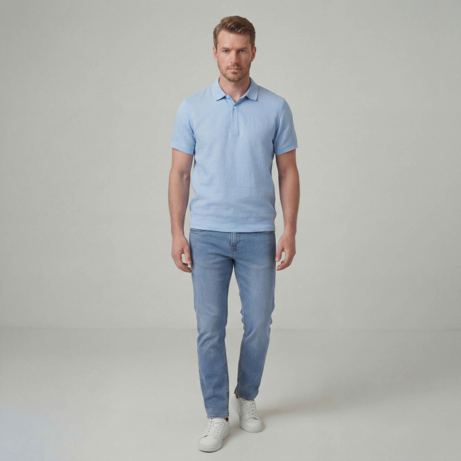 Поло Lexmer голубой