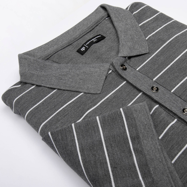 Поло Tony Montana серый/белый