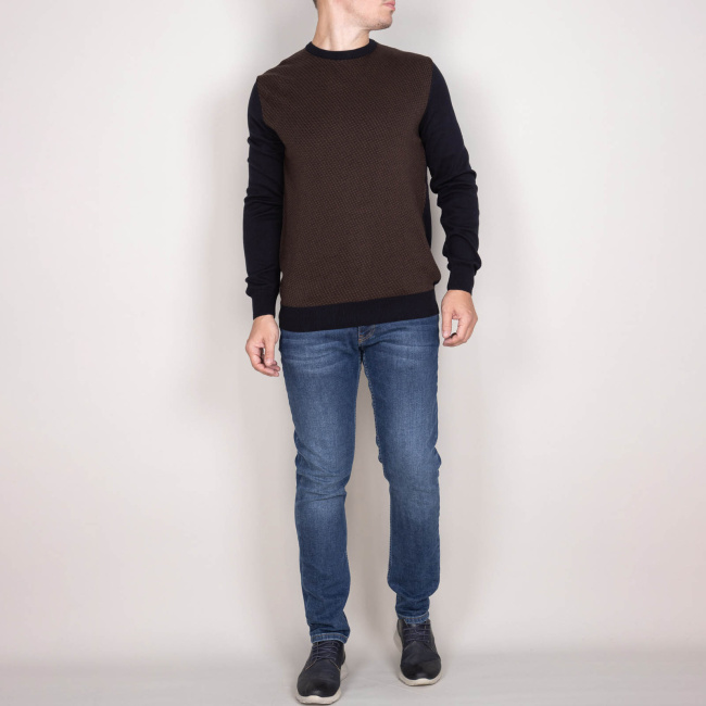 Джемпер Tony Montana т.син/коричневый