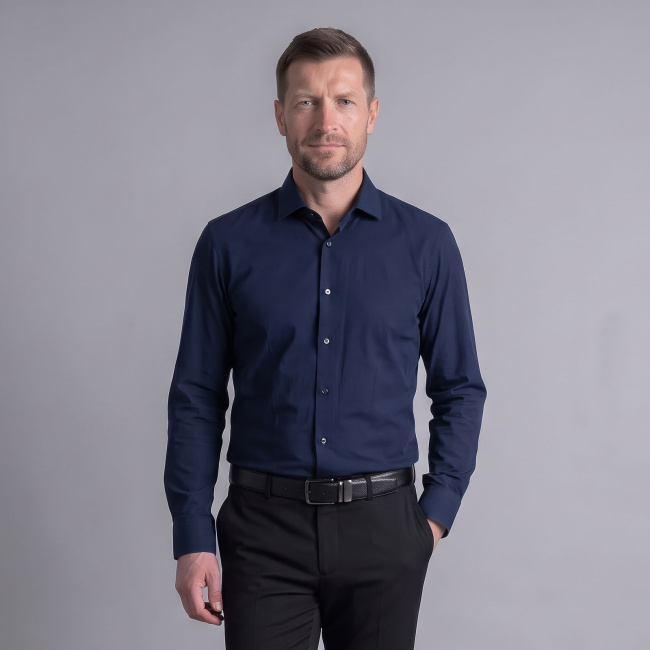 Сорочка Good Manners exstra slim т.синий