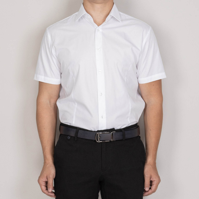 Сорочка к.р. Good Manners slim long белая